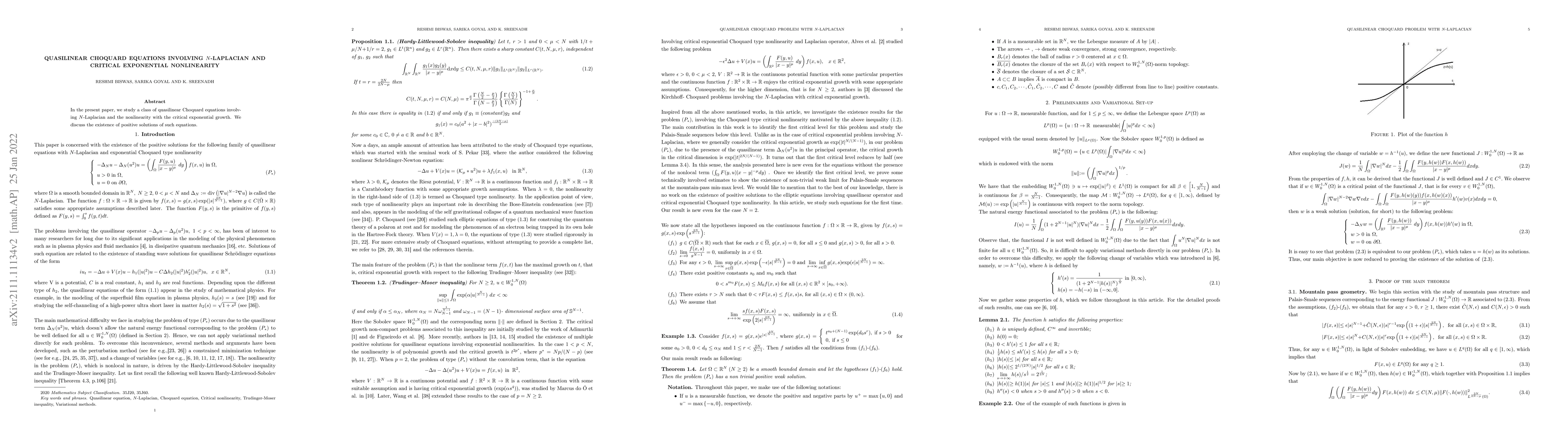 Thumbnail for Quasilinear Choquard equations involving N-Laplacian and critical
  exponential nonlinearity