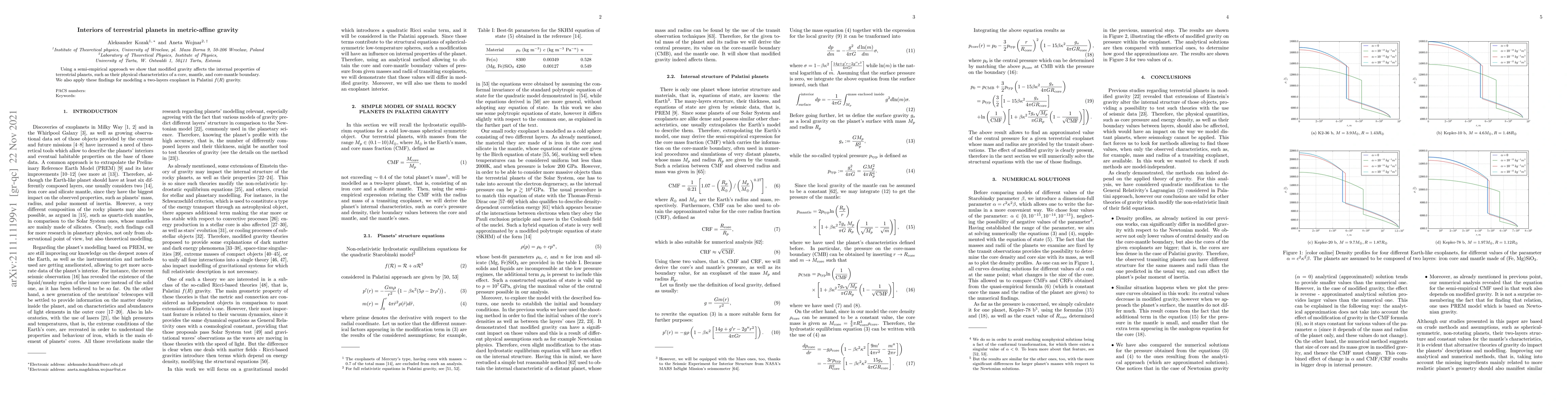 Thumbnail for Interiors of terrestrial planets in metric-affine gravity