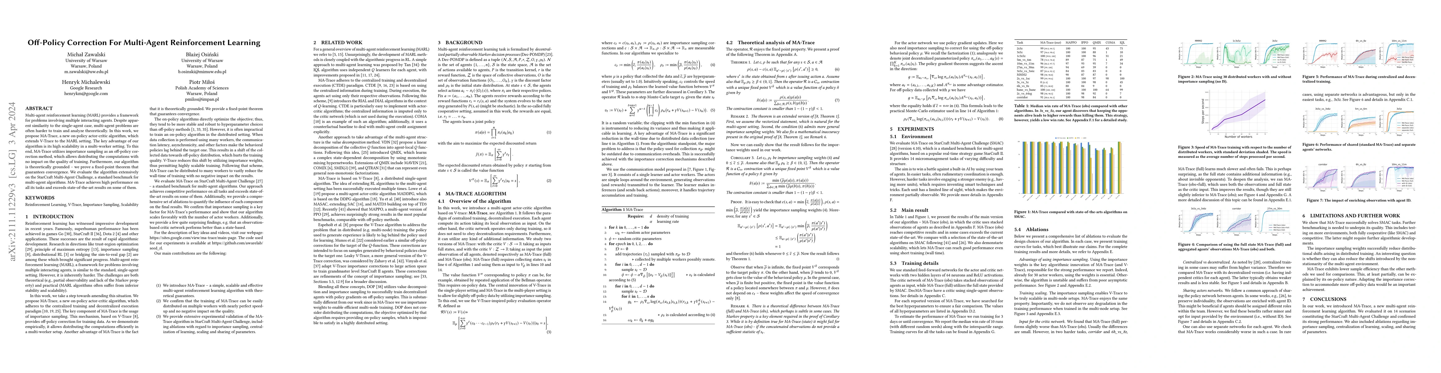 Thumbnail for Off-Policy Correction For Multi-Agent Reinforcement Learning