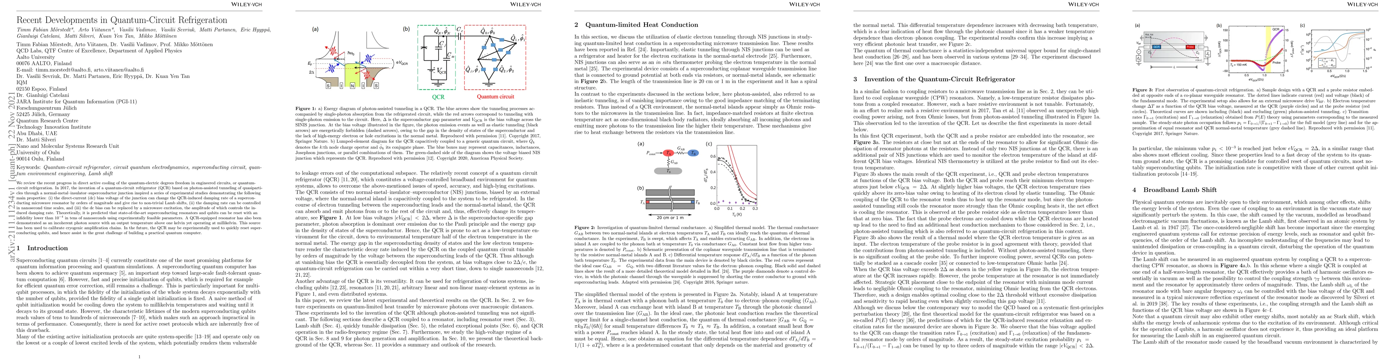 Thumbnail for Recent Developments in Quantum-Circuit Refrigeration