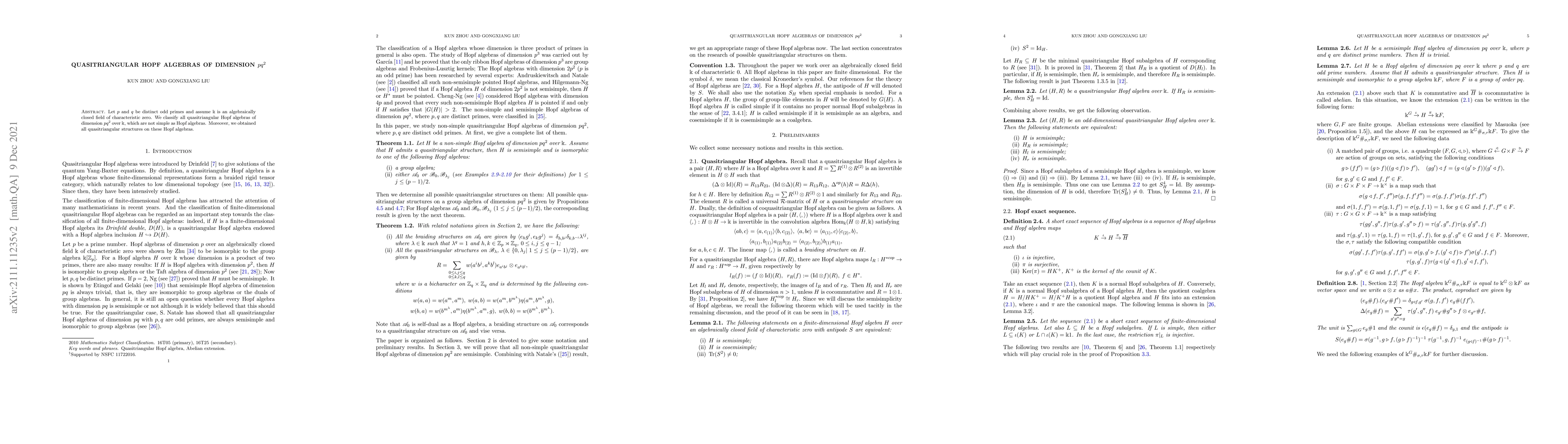 Thumbnail for Quasitriangular Hopf algebras of dimension pq^2