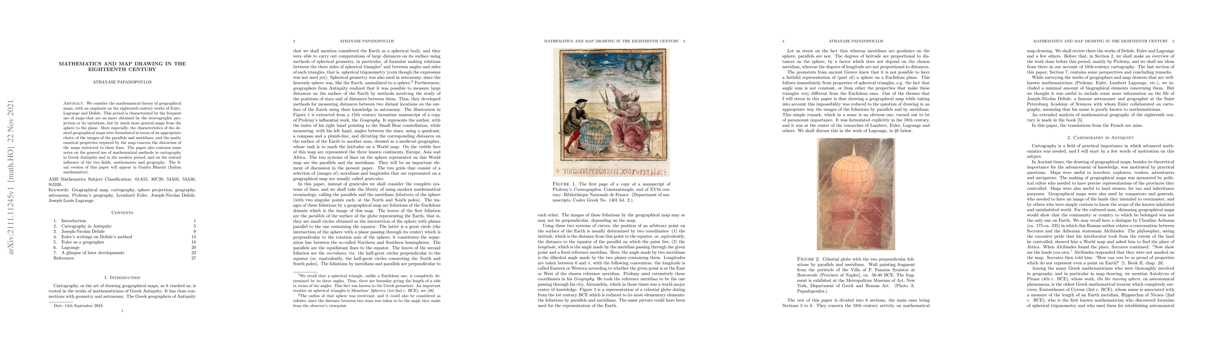 Thumbnail for Mathematics and map drawing in the eighteenth century