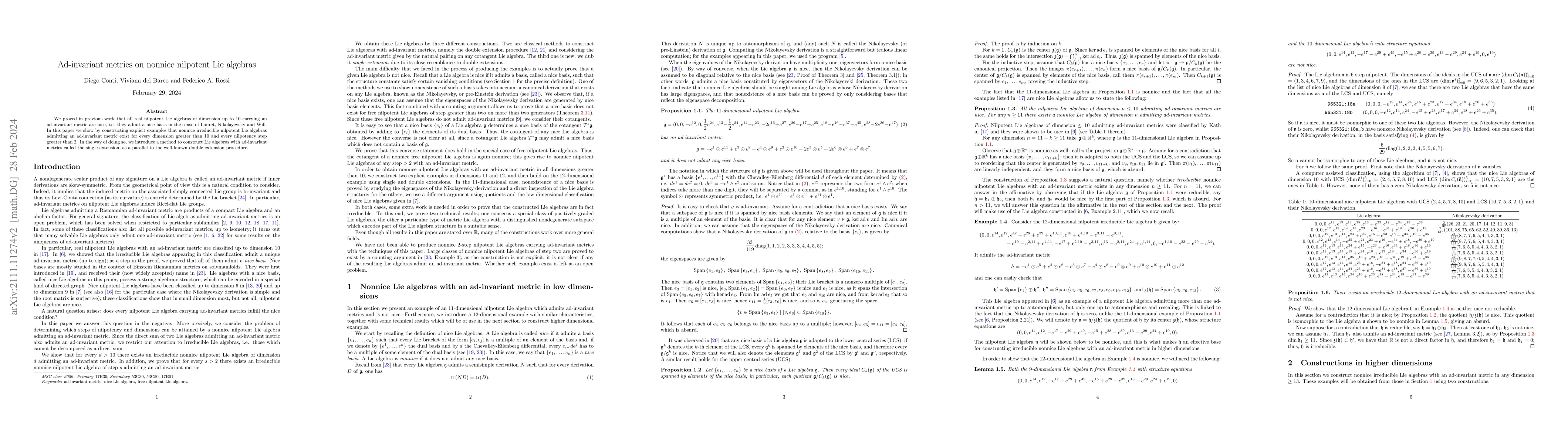 Thumbnail for Ad-invariant metrics on nonnice nilpotent Lie algebras