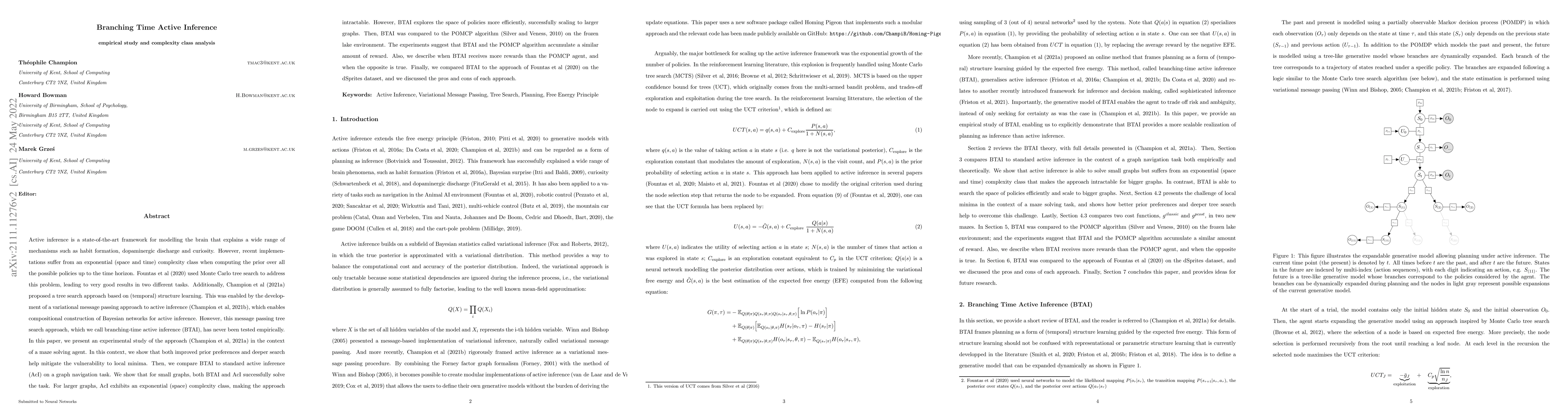 Thumbnail for Branching Time Active Inference: empirical study and complexity class
  analysis