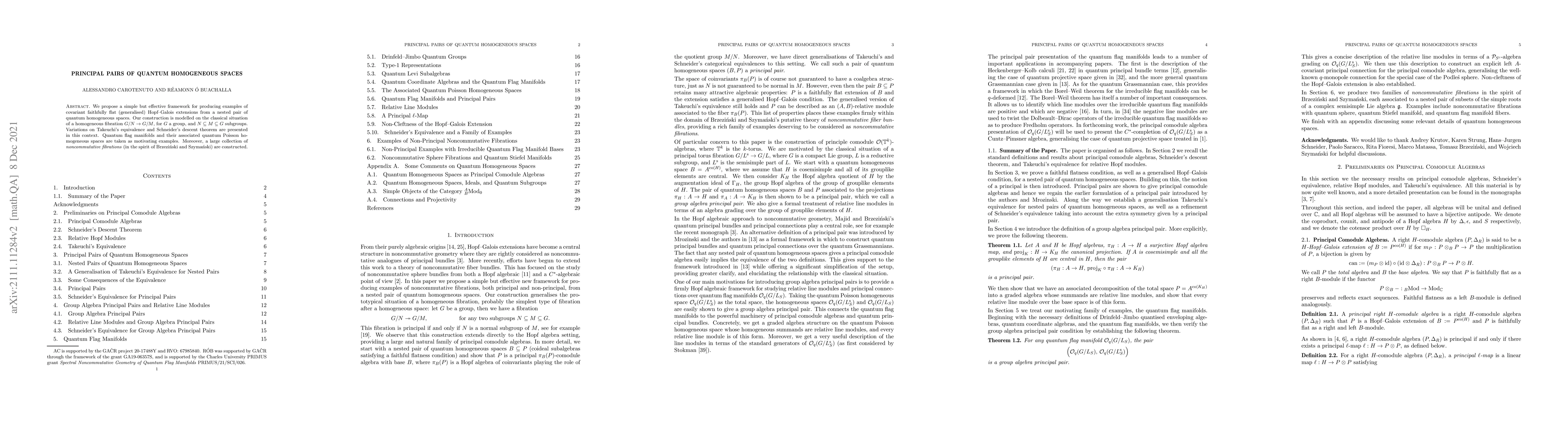 Thumbnail for Principal Pairs of Quantum Homogeneous Spaces