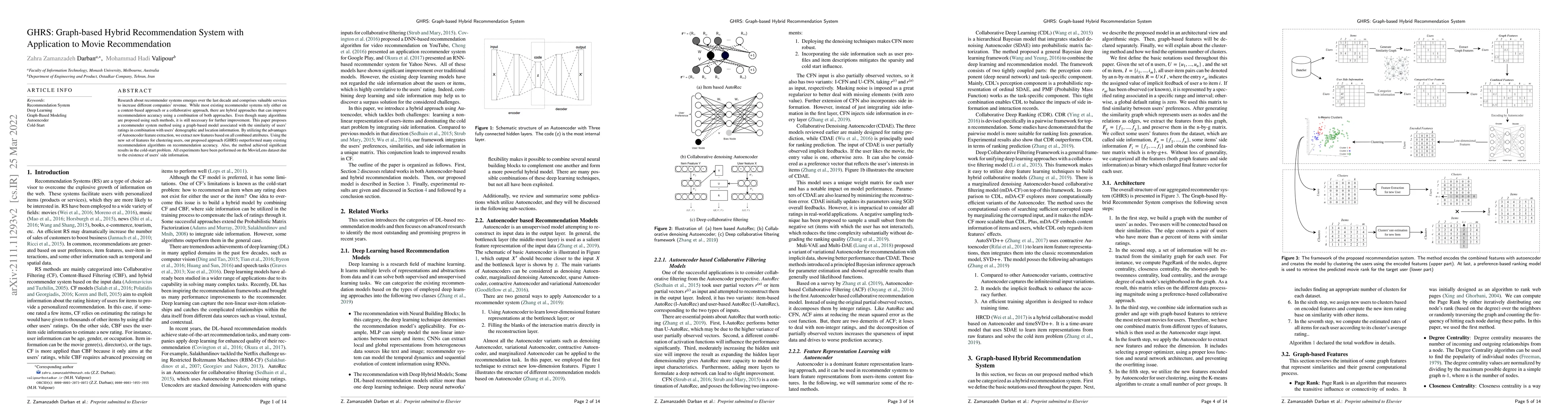 Thumbnail for GHRS: Graph-based Hybrid Recommendation System with Application to Movie
  Recommendation
