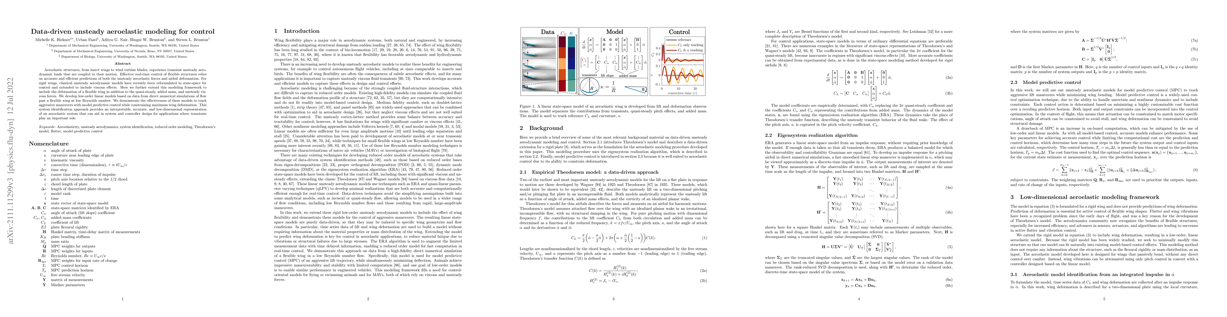 Thumbnail for Data-driven unsteady aeroelastic modeling for control