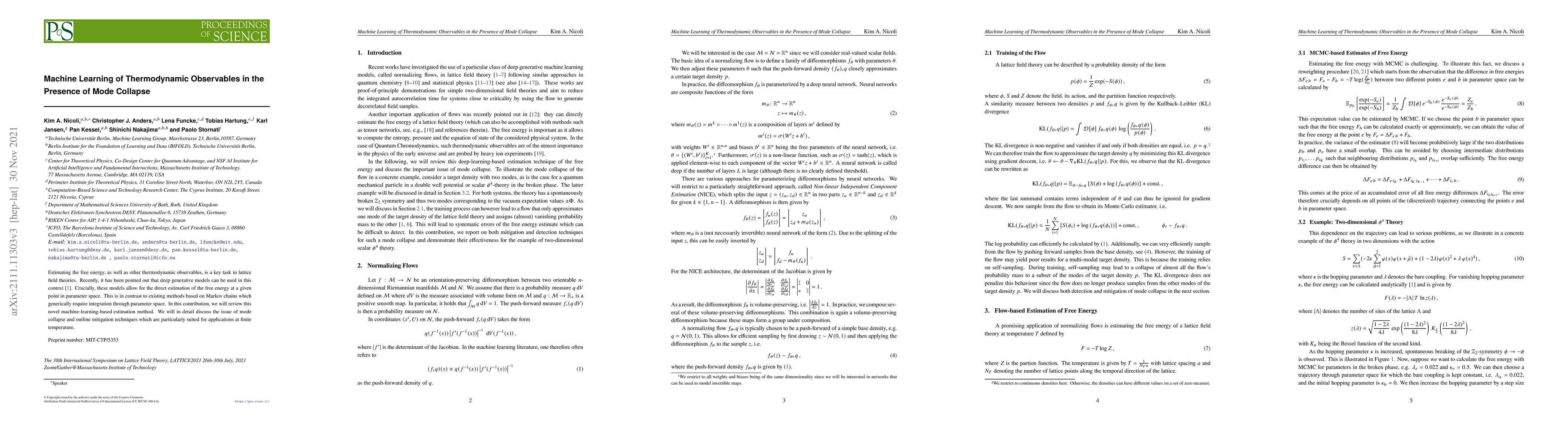Thumbnail for Machine Learning of Thermodynamic Observables in the Presence of Mode
  Collapse