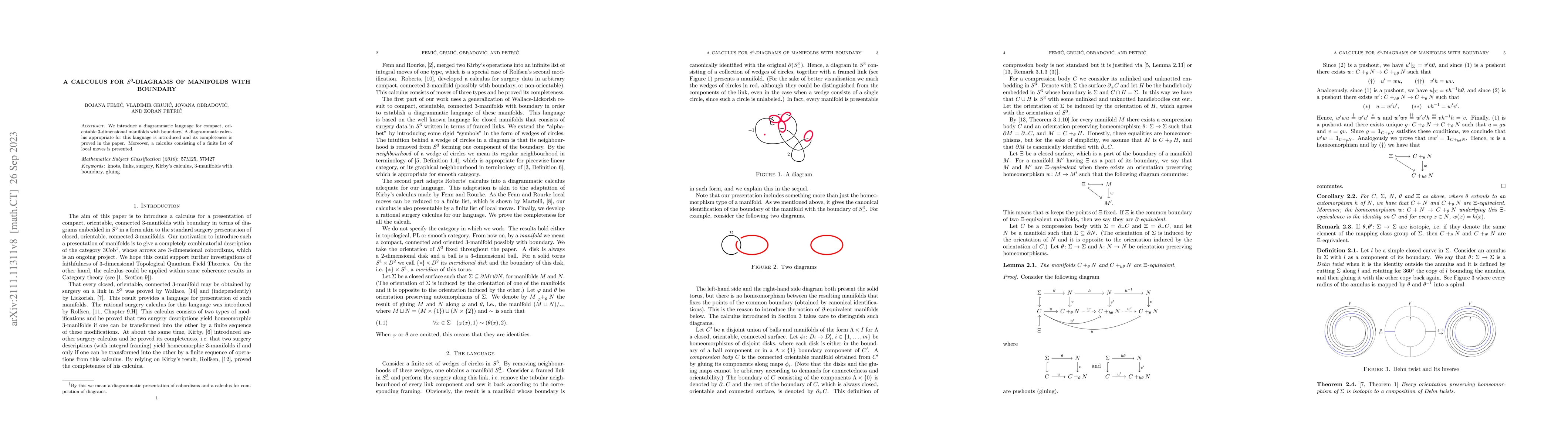 Thumbnail for A calculus for S^3-diagrams of manifolds with boundary