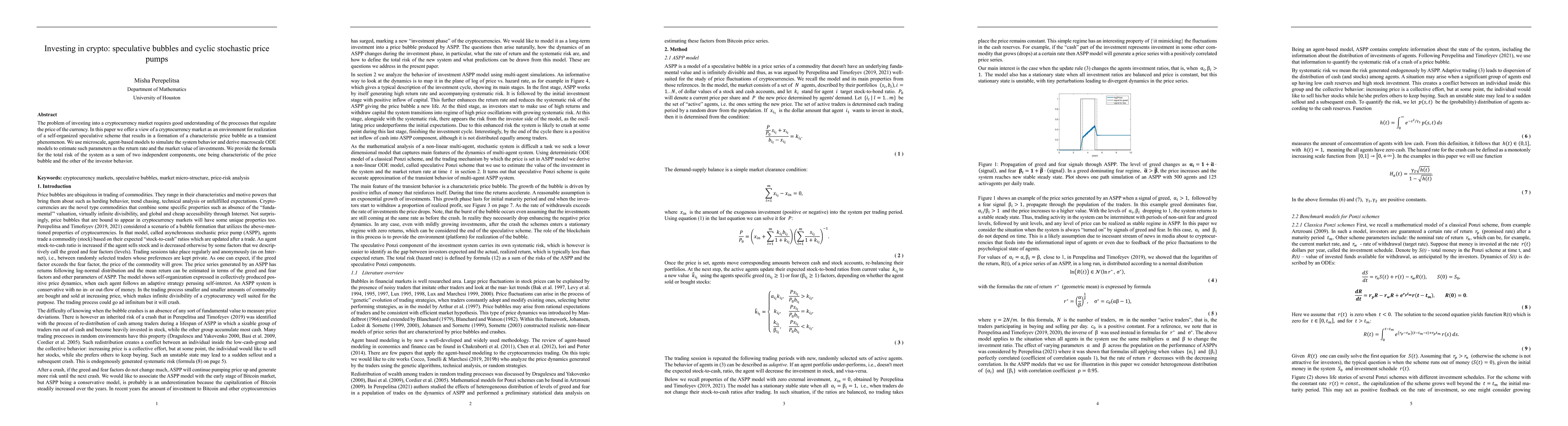 Thumbnail for Investing in crypto: speculative bubbles and cyclic stochastic price
  pumps