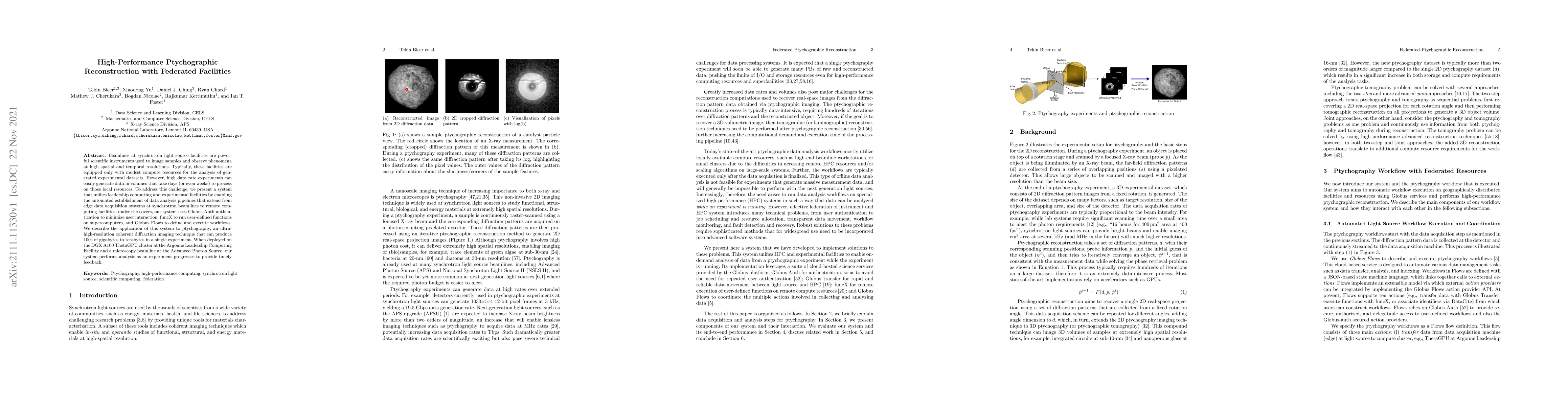 Thumbnail for High-Performance Ptychographic Reconstruction with Federated Facilities