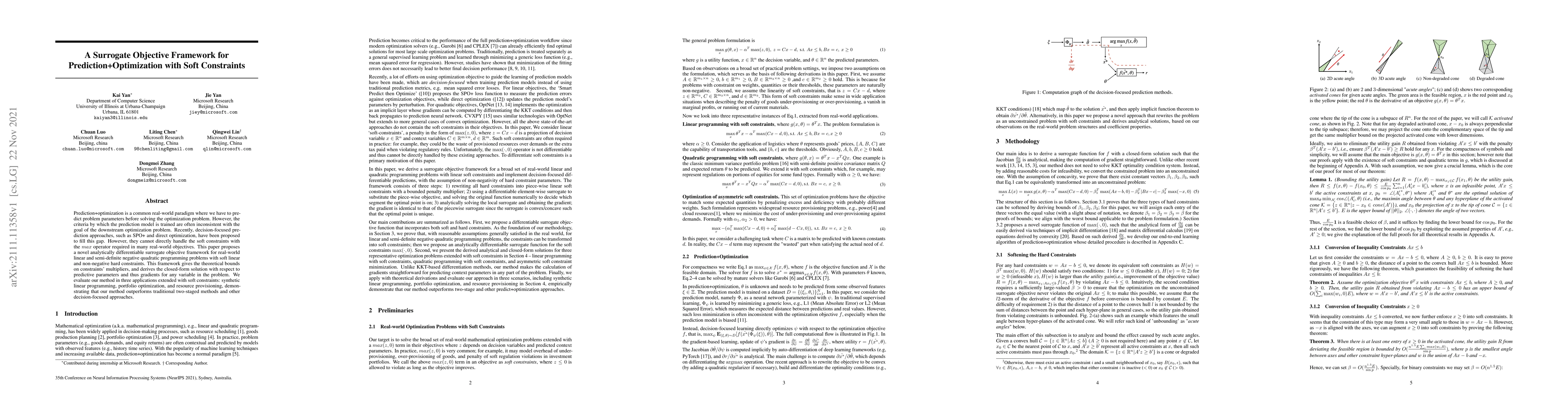 Thumbnail for A Surrogate Objective Framework for Prediction+Optimization with Soft
  Constraints