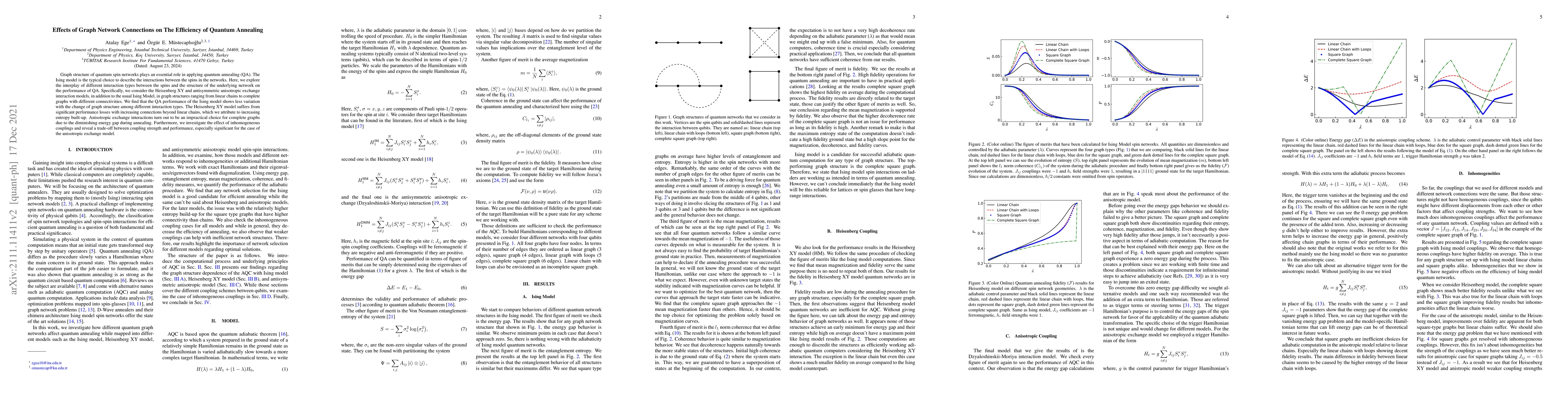 Thumbnail for Effects of Graph Network Connections on The Efficiency of Quantum
  Annealing