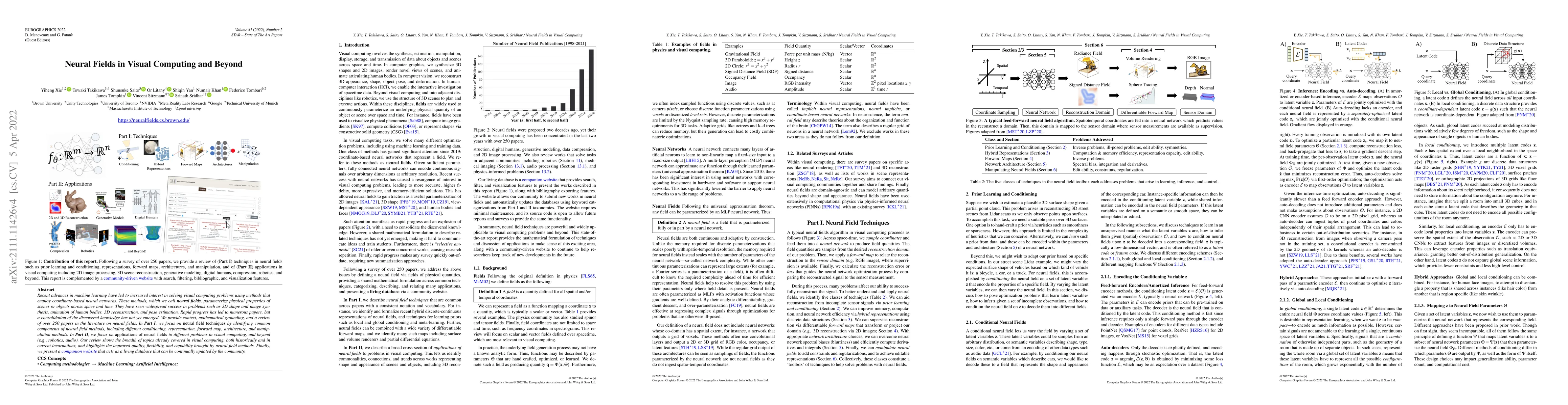Thumbnail for Neural Fields in Visual Computing and Beyond
