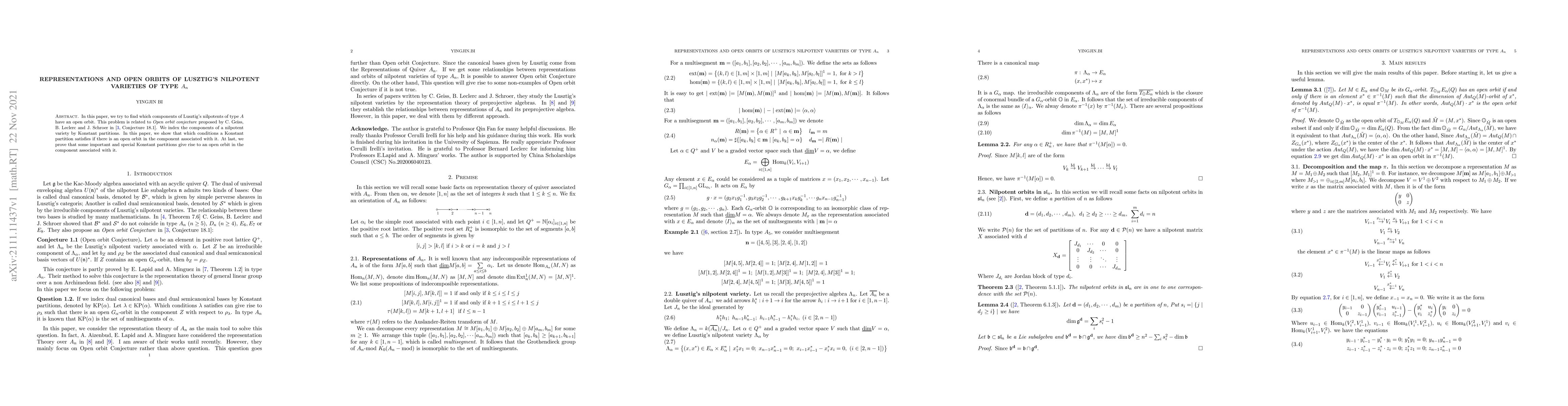 Thumbnail for Determinantal modules over preprojective algebras and representations of
  Dynkin quivers