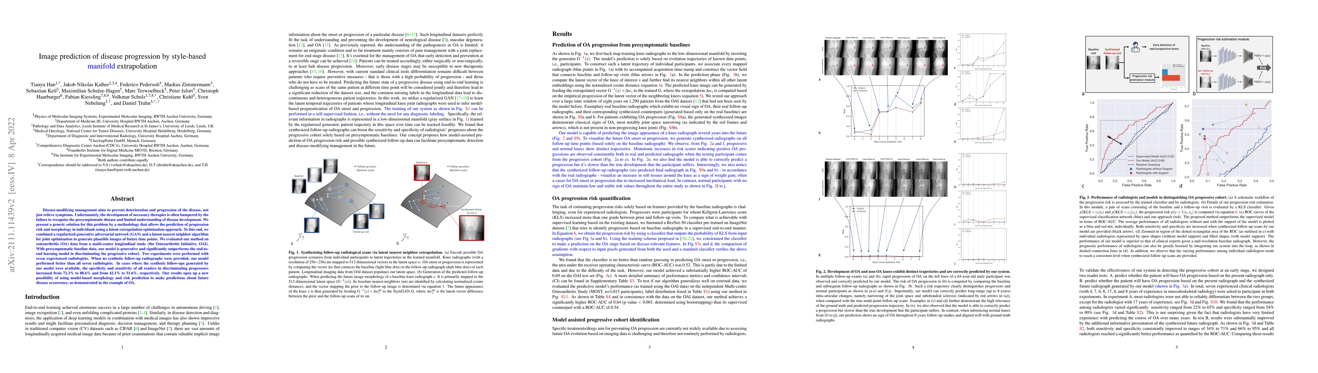 Thumbnail for Image prediction of disease progression by style-based manifold
  extrapolation
