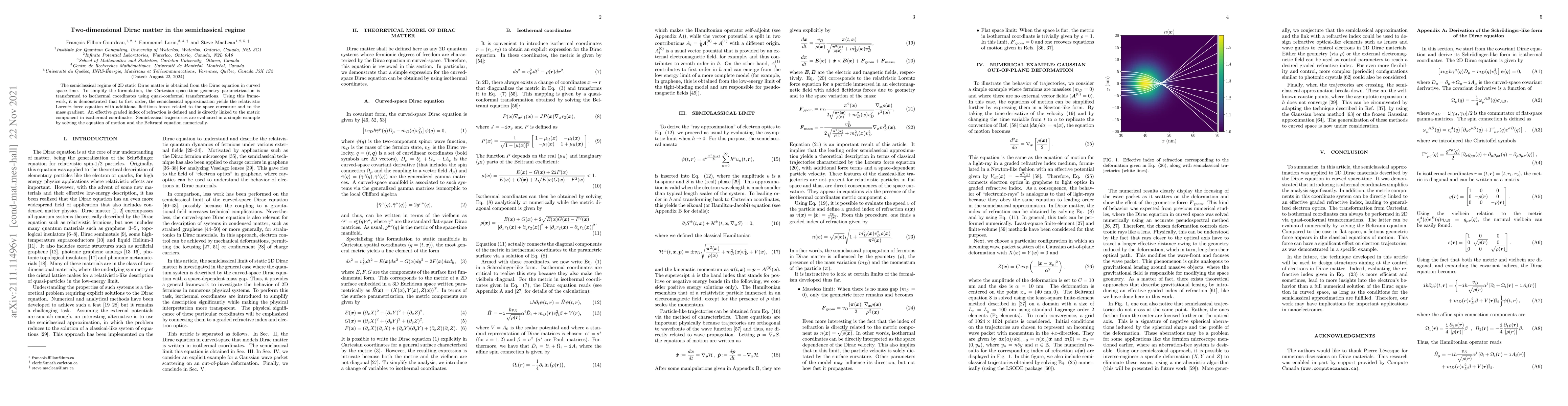 Thumbnail for Two-dimensional Dirac matter in the semiclassical regime