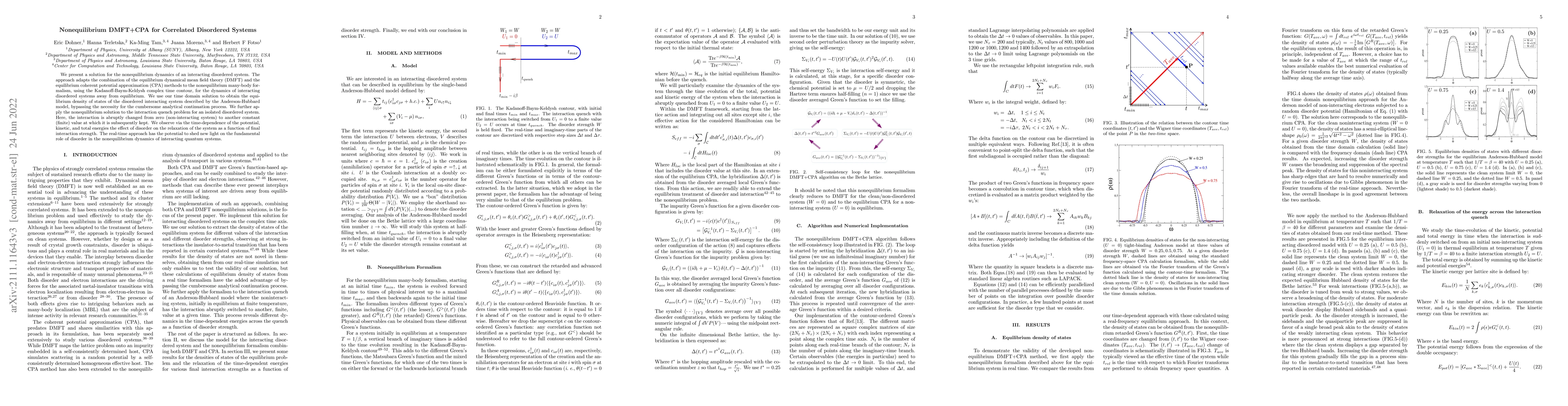 Thumbnail for Nonequilibrium DMFT+CPA for Correlated Disordered Systems