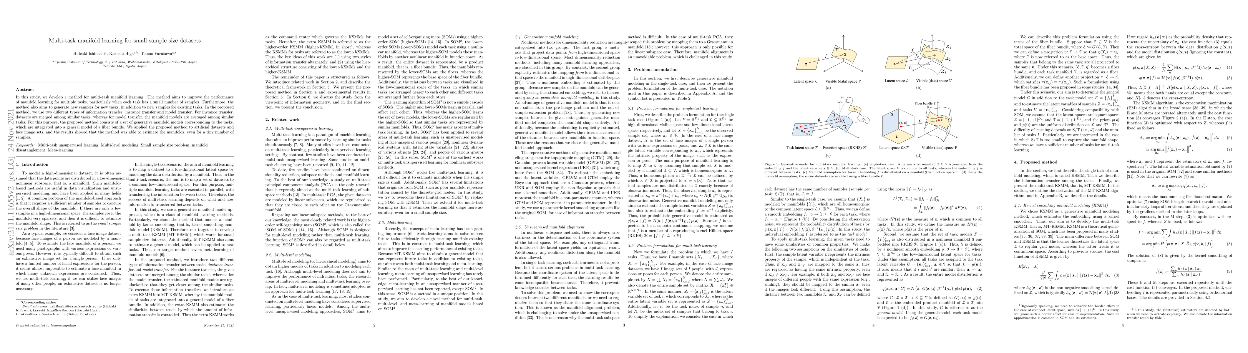Thumbnail for Multi-task manifold learning for small sample size datasets