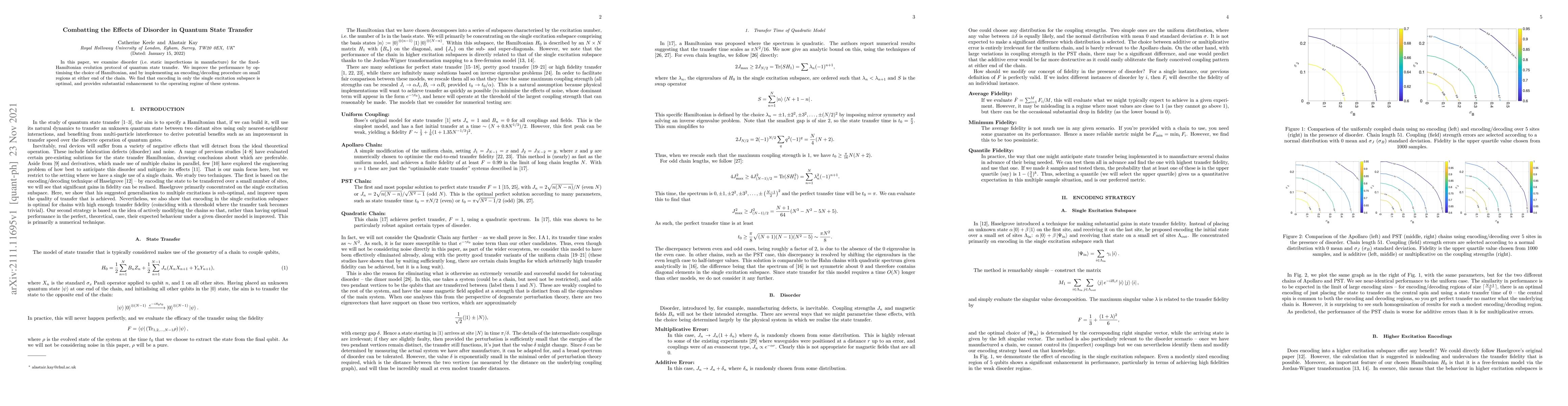 Thumbnail for Combatting the Effects of Disorder in Quantum State Transfer