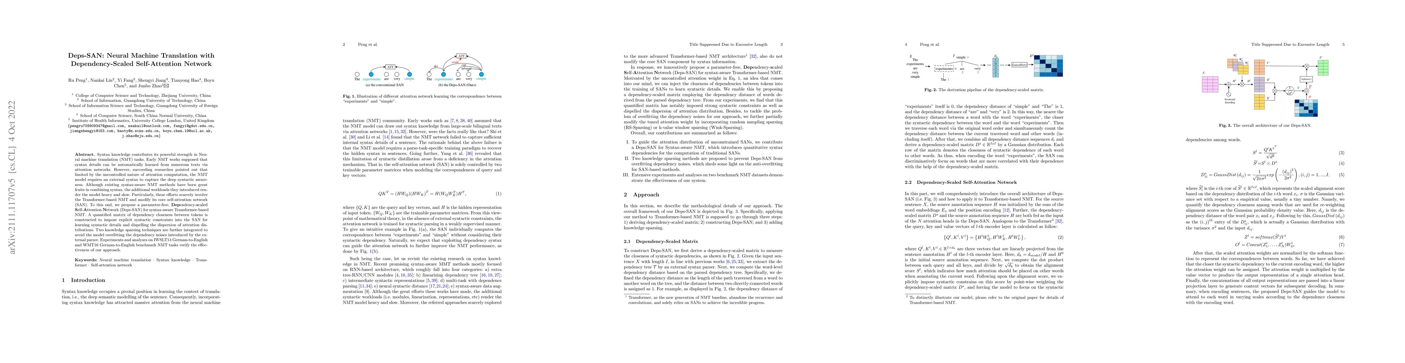 Thumbnail for Deps-SAN: Neural Machine Translation with Dependency-Scaled
  Self-Attention Network
