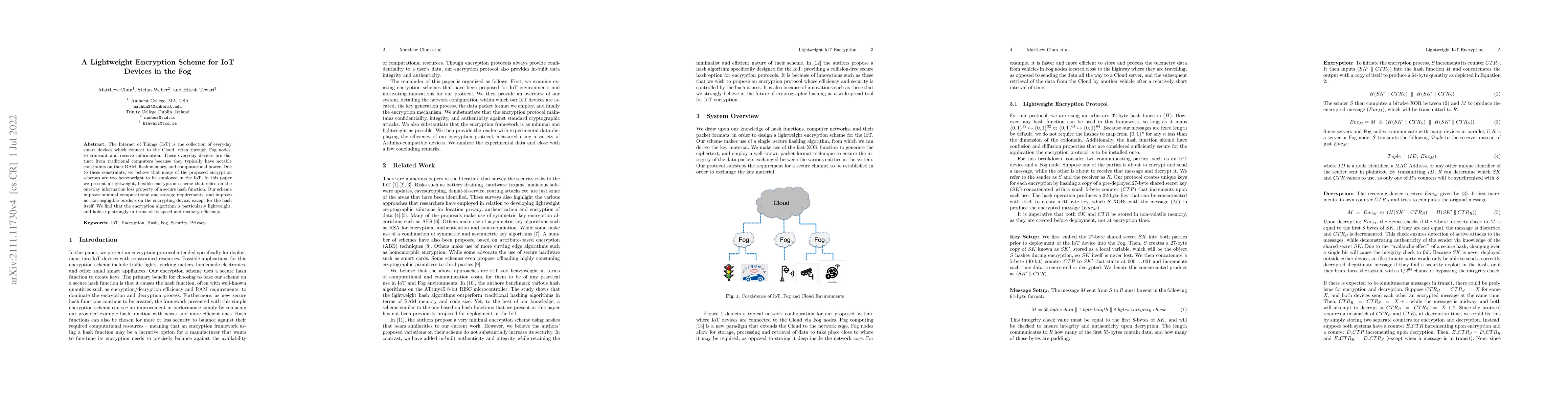Thumbnail for A Lightweight Encryption Scheme for IoT Devices in the Fog