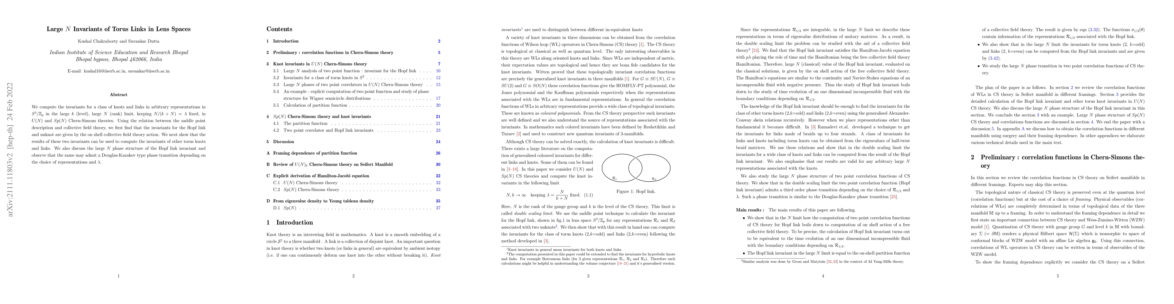 Thumbnail for Large $N$ Invariants of Torus Links in Lens Spaces