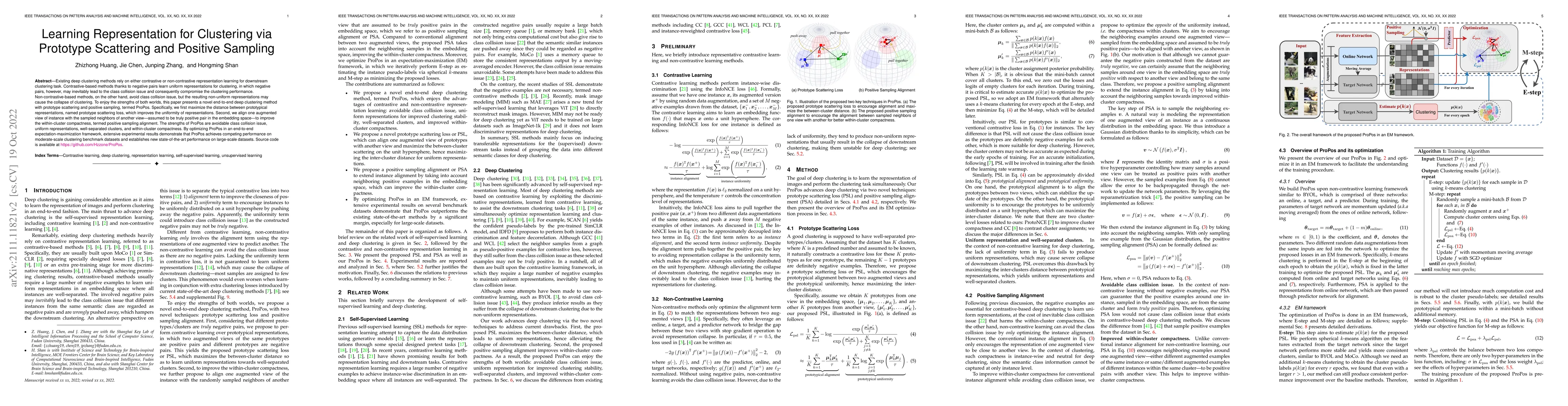 Thumbnail for Learning Representation for Clustering via Prototype Scattering and
  Positive Sampling