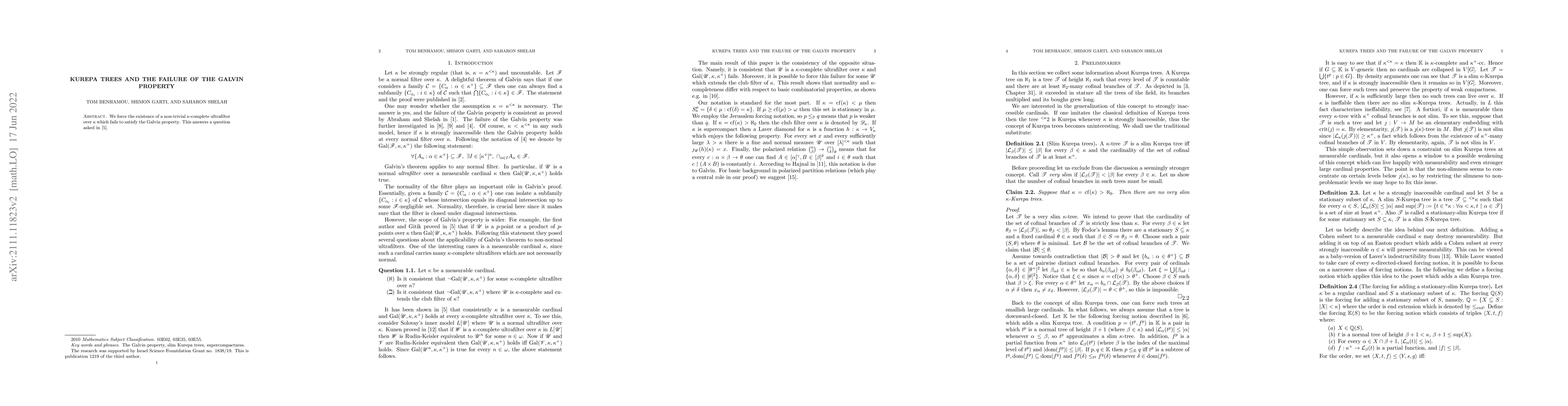 Thumbnail for Kurepa trees and the failure of the Galvin property