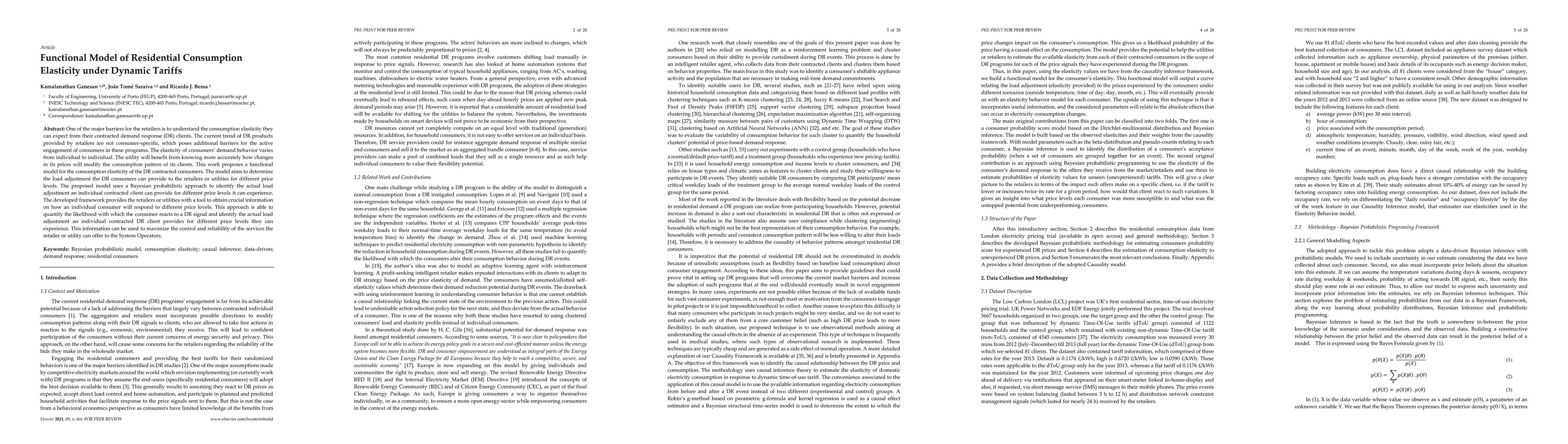 Thumbnail for Functional Model of Residential Consumption Elasticity under Dynamic
  Tariffs