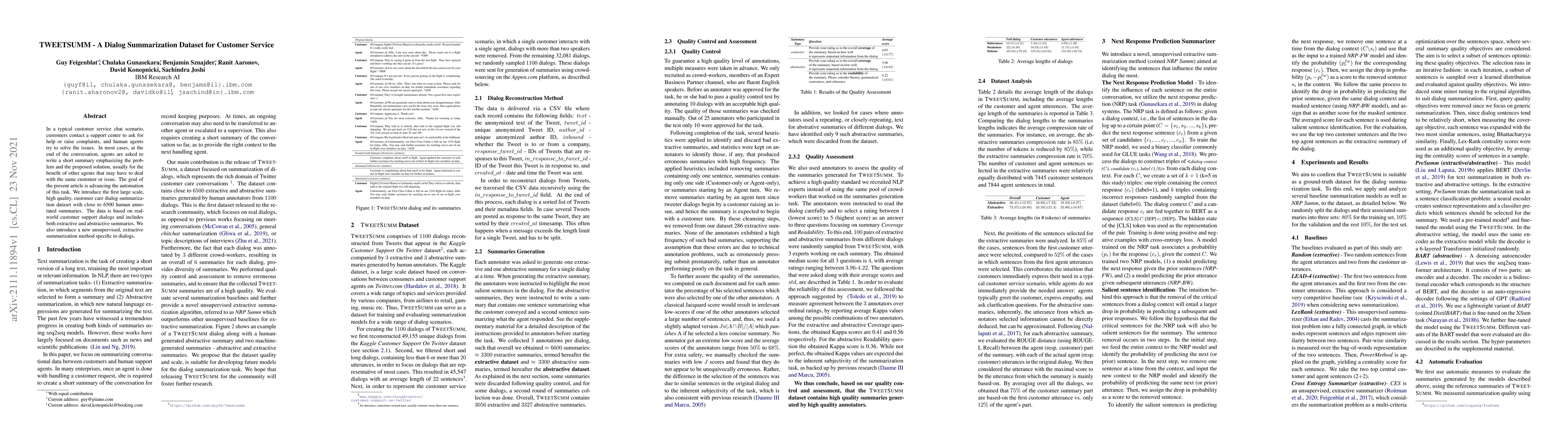 Thumbnail for TWEETSUMM -- A Dialog Summarization Dataset for Customer Service