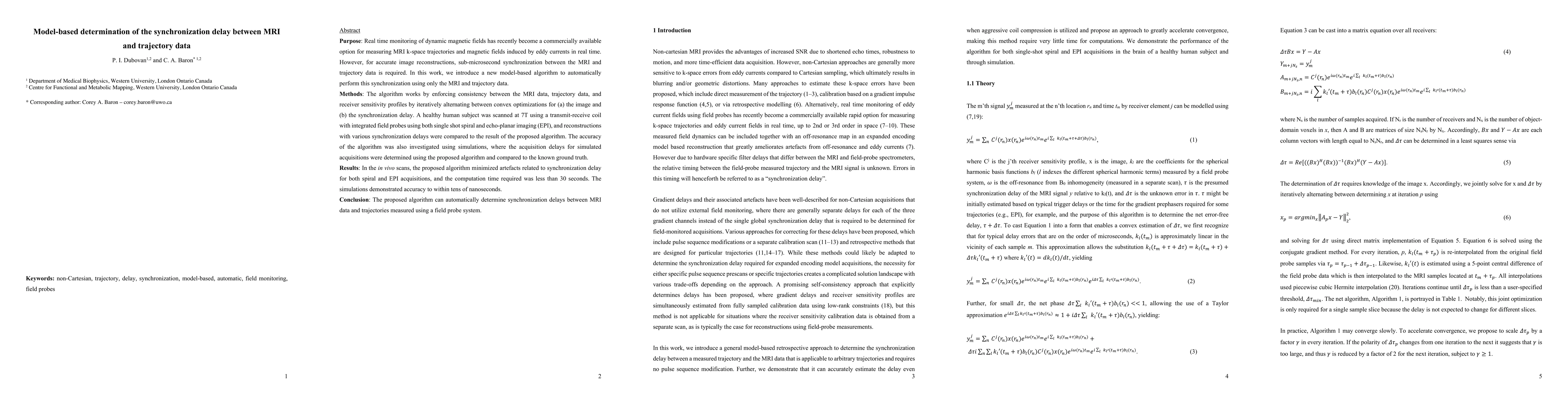 Thumbnail for Model-based determination of the synchronization delay between MRI and
  trajectory data
