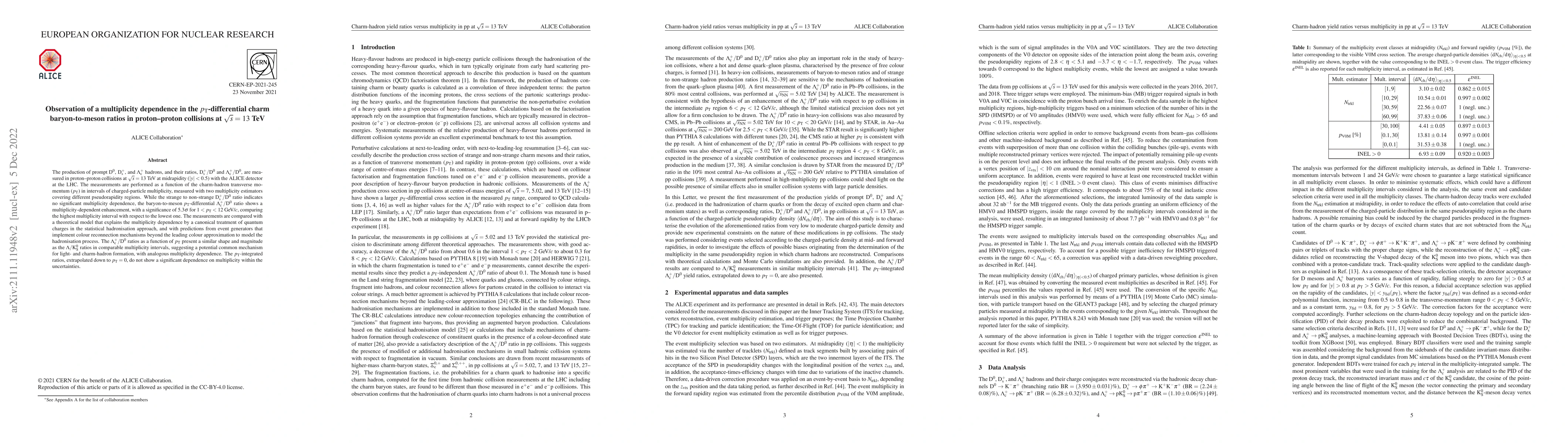 Thumbnail for Observation of a multiplicity dependence in the $p_{\rm T}$-differential
  charm baryon-to-meson ratios in proton-proton collisions at $\sqrt{s} = 13$
  TeV