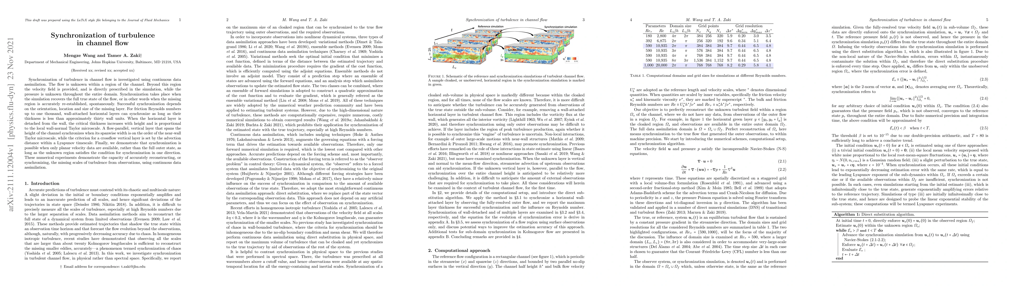 Thumbnail for Synchronization of turbulence in channel flow
