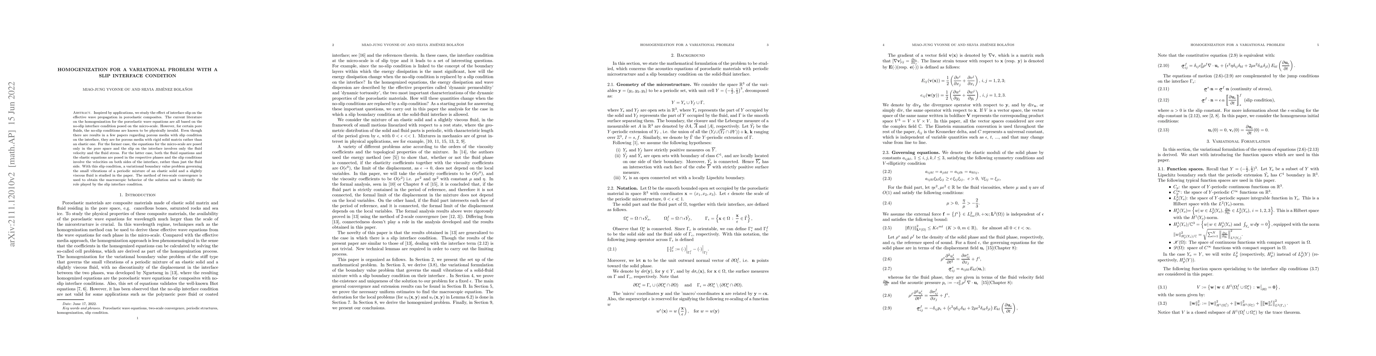Thumbnail for Homogenization for a Variational Problem with a Slip Interface Condition