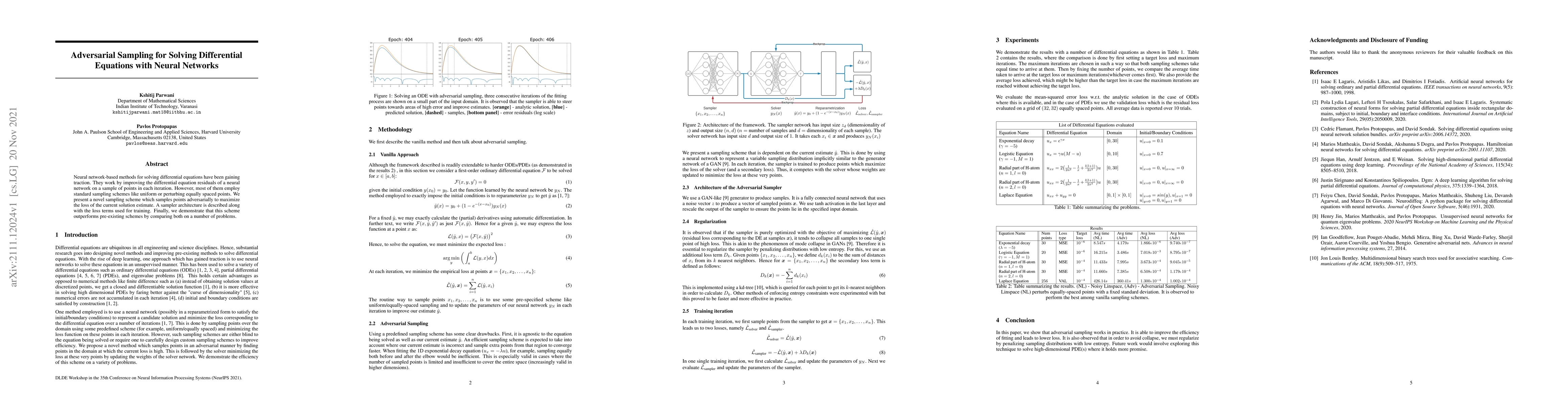 Thumbnail for Adversarial Sampling for Solving Differential Equations with Neural
  Networks