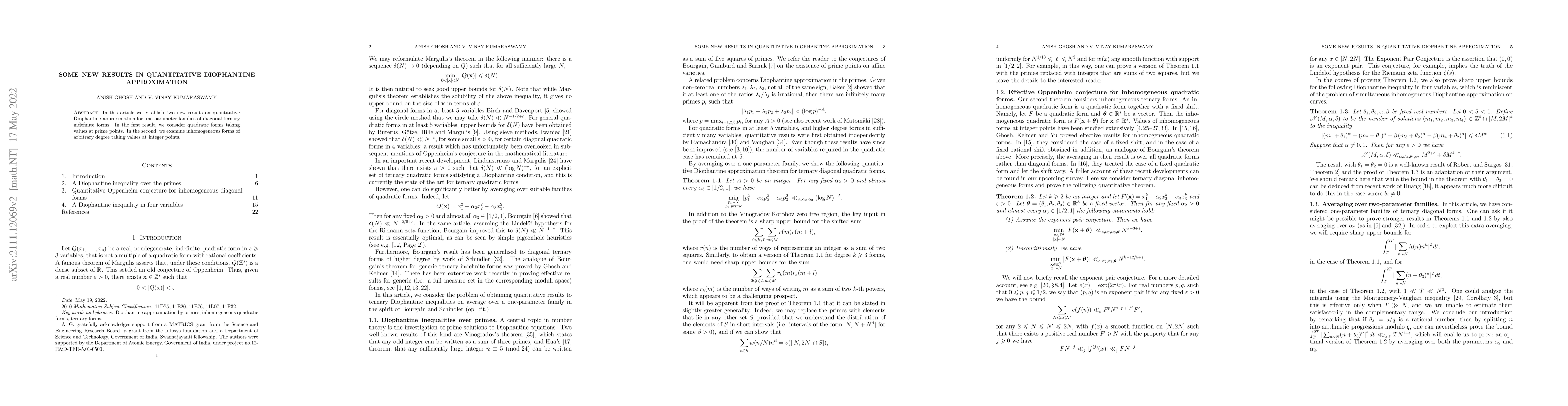 Thumbnail for Some new results in quantitative Diophantine approximation