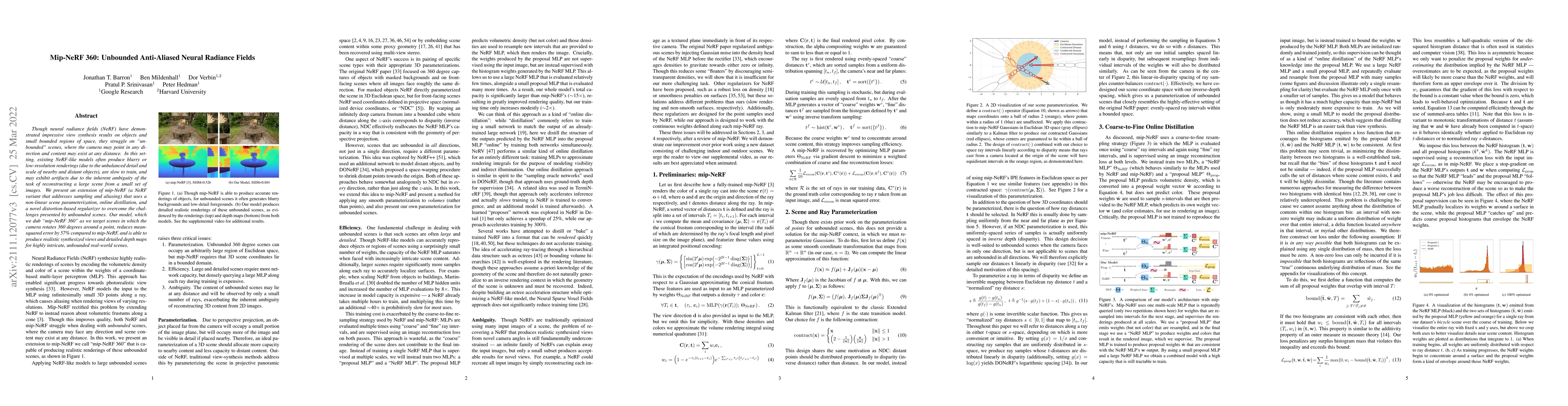 Thumbnail for Mip-NeRF 360: Unbounded Anti-Aliased Neural Radiance Fields