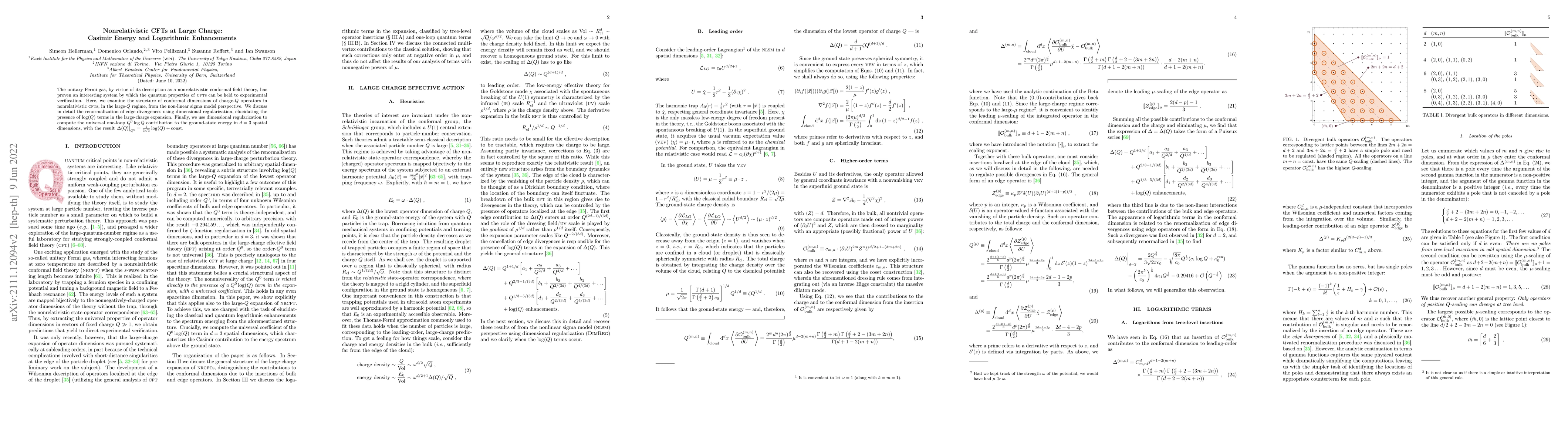 Thumbnail for Nonrelativistic CFTs at Large Charge: Casimir Energy and Logarithmic
  Enhancements