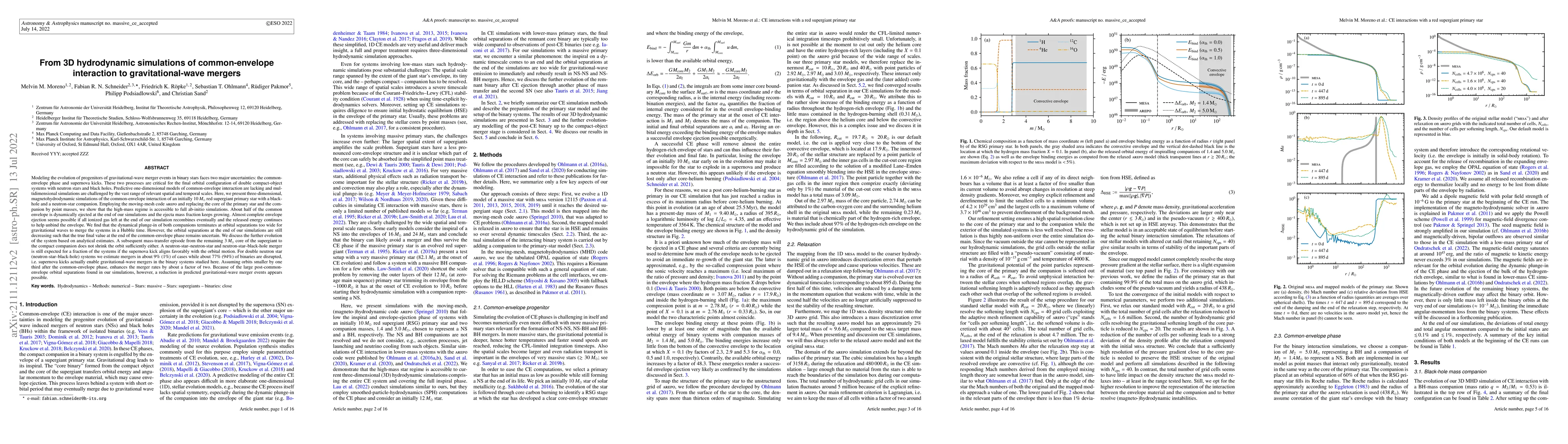 Thumbnail for From 3D hydrodynamic simulations of common-envelope interaction to
  gravitational-wave mergers