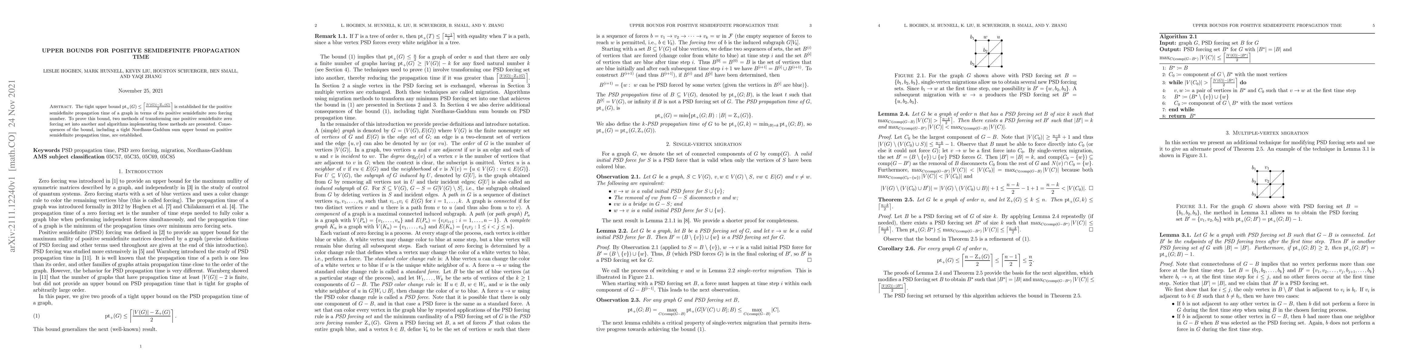 Thumbnail for Upper Bounds for Positive Semidefinite Propagation Time