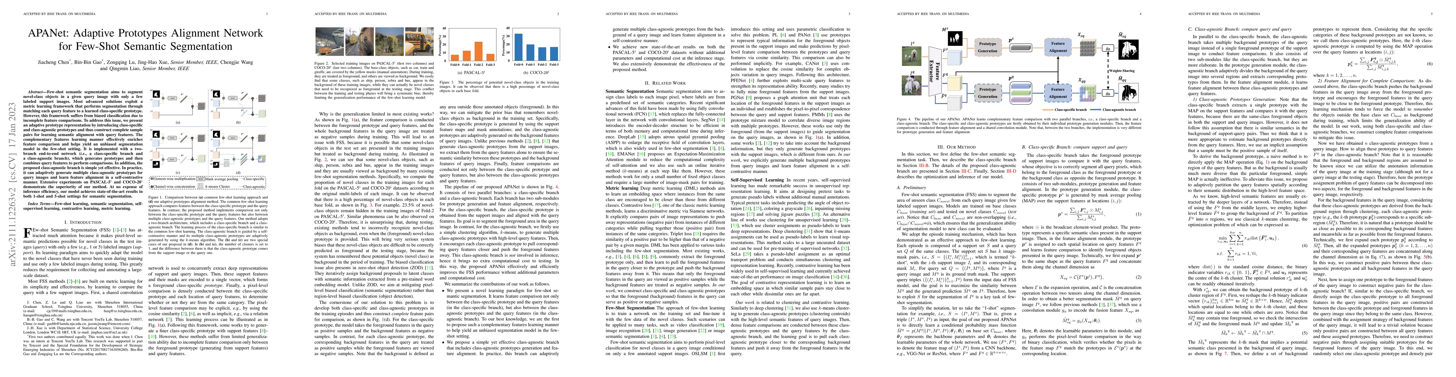 Thumbnail for APANet: Adaptive Prototypes Alignment Network for Few-Shot Semantic
  Segmentation