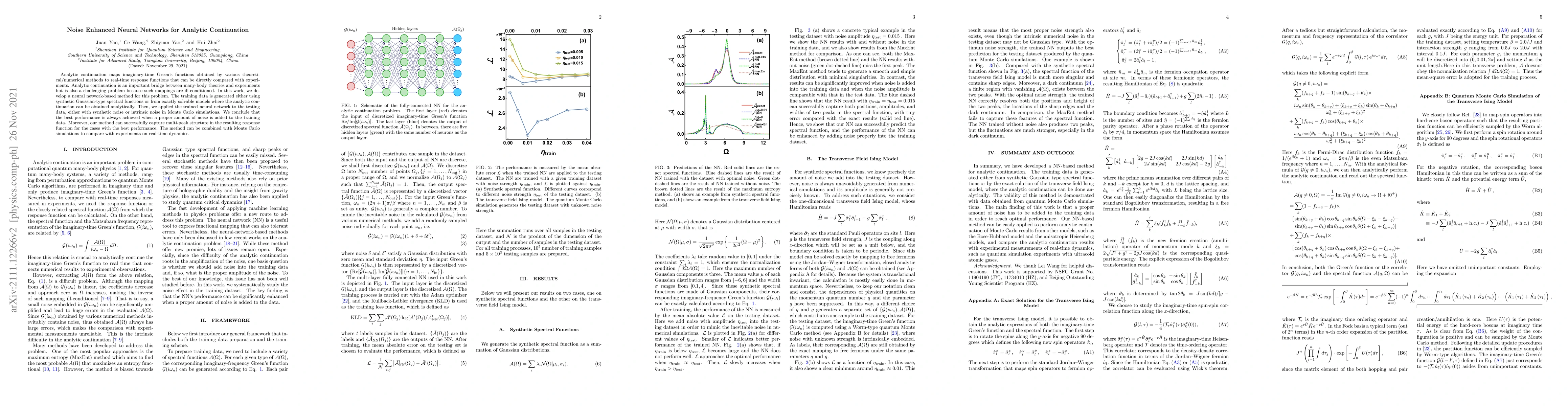 Thumbnail for Noise Enhanced Neural Networks for Analytic Continuation