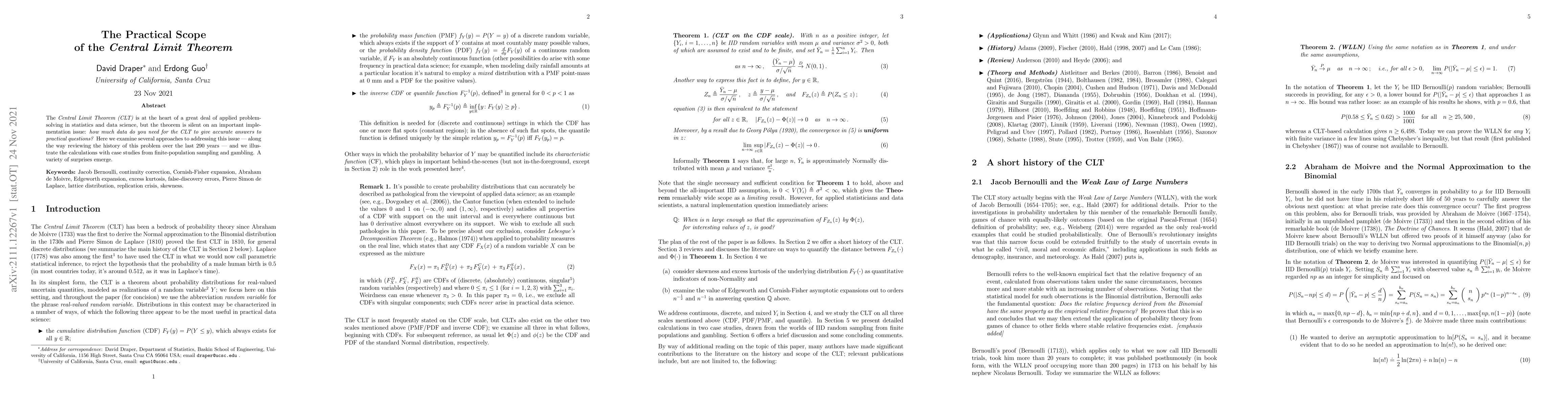 Thumbnail for The Practical Scope of the Central Limit Theorem