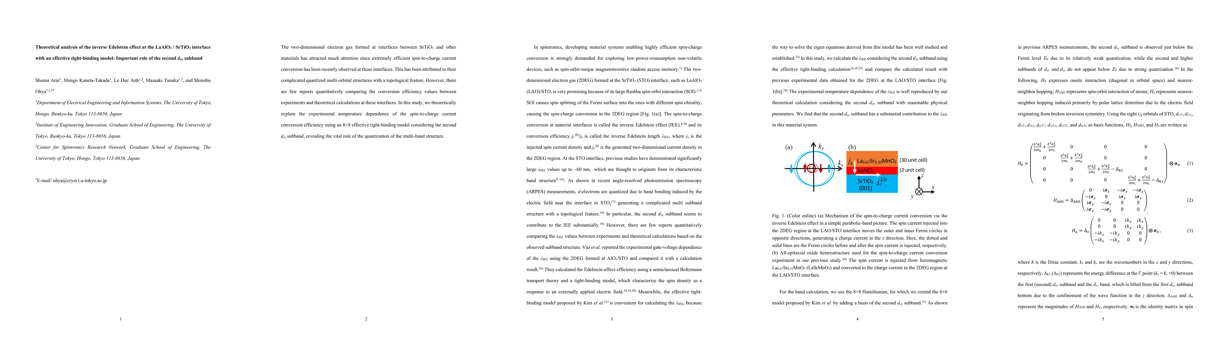 Thumbnail for Theoretical analysis of the inverse Edelstein effect at the LaAlO$_3$ /
  SrTiO$_3$ interface with an effective tight-binding model: Important role of
  the second $d_{xy}$ subband