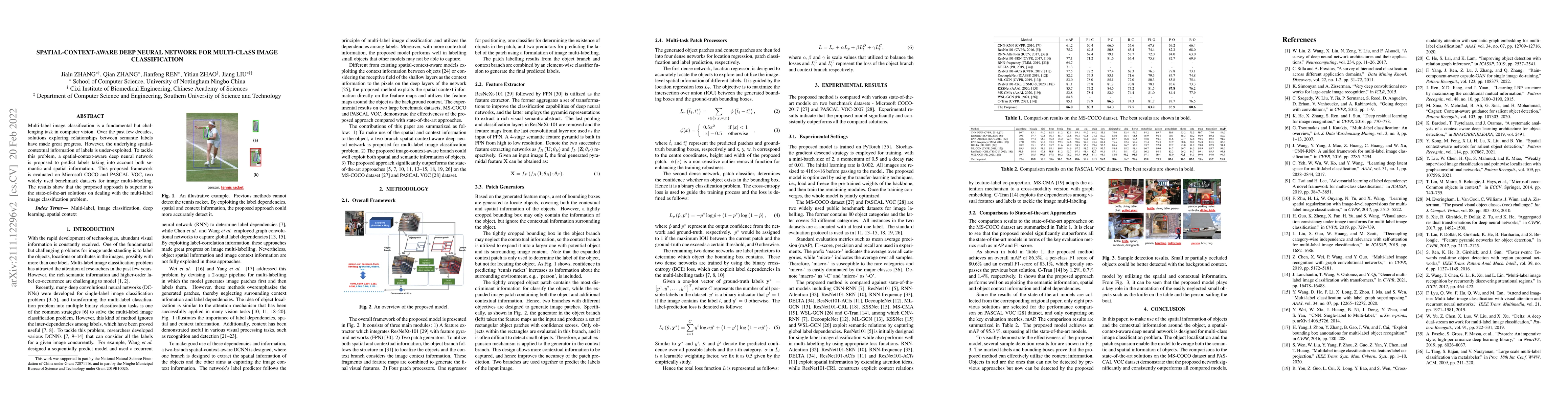 Thumbnail for Spatial-context-aware deep neural network for multi-class image
  classification
