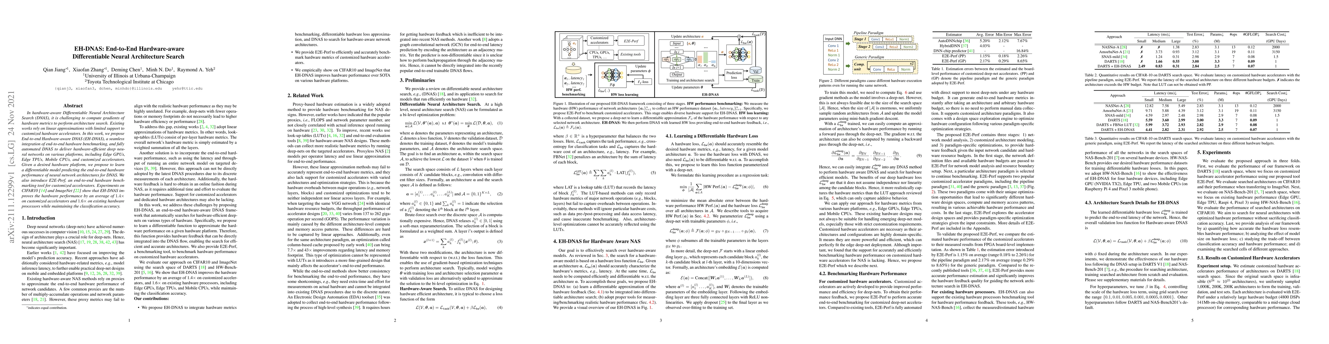 Thumbnail for EH-DNAS: End-to-End Hardware-aware Differentiable Neural Architecture
  Search