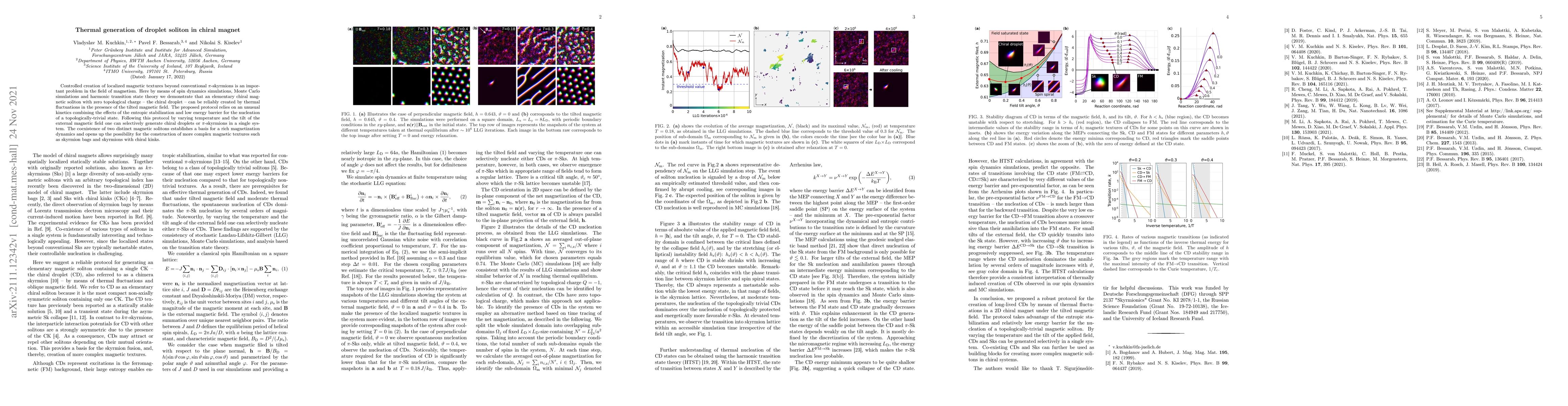 Thumbnail for Thermal generation of droplet soliton in chiral magnet