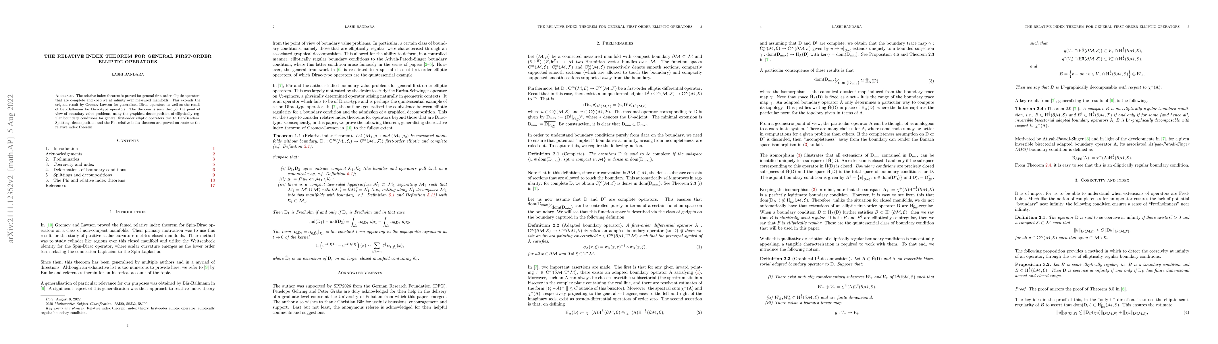 Thumbnail for The relative index theorem for general first-order elliptic operators