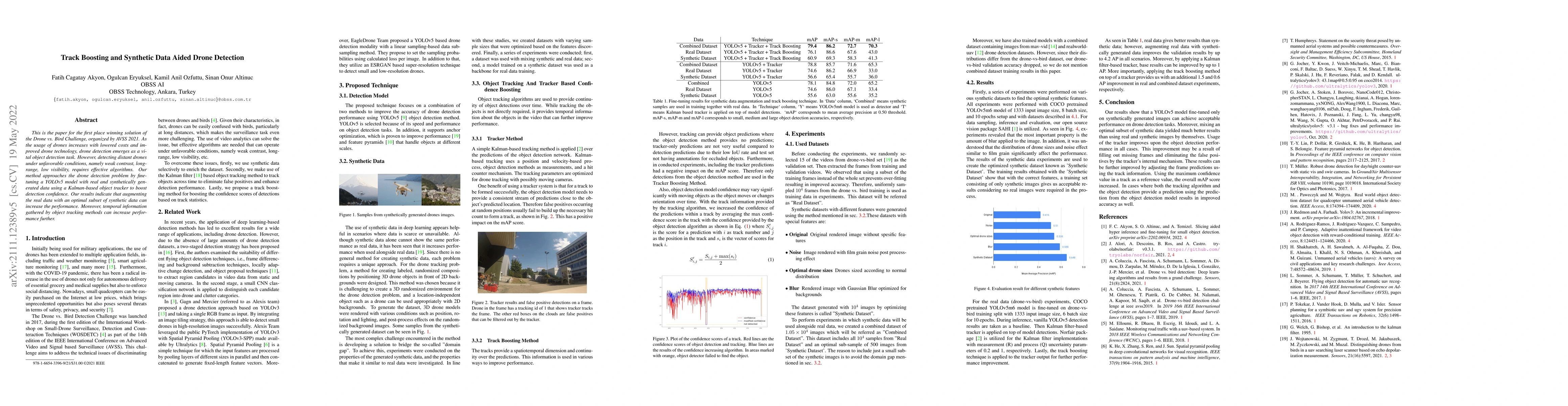 Thumbnail for Track Boosting and Synthetic Data Aided Drone Detection